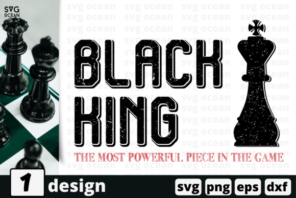 Black King Quote Graphics for Crafts
