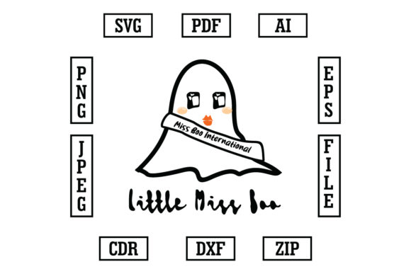 Little Miss Boo Halloween Quote SVG Cut